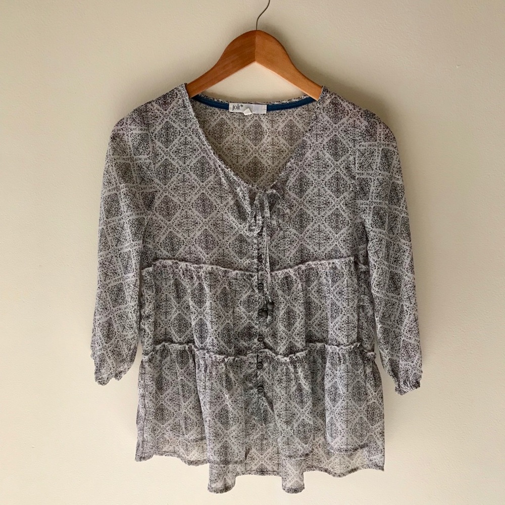 Jolt Loose Printed Blouse